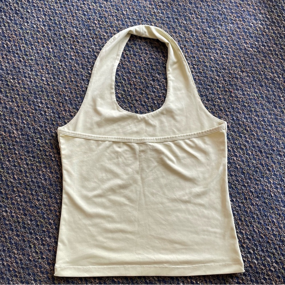 Q&A Bodycon Green Halter Top Women's M Y2K 90s - Picture 2 of 3